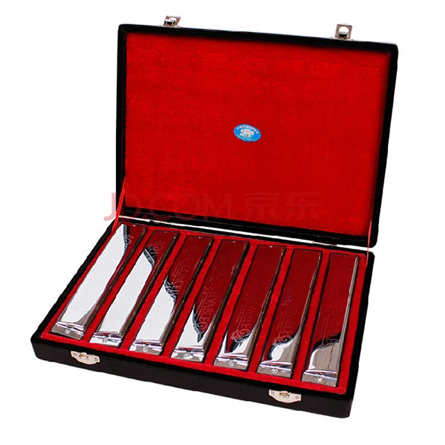 

Swan SW24-7T 24 Hole 7-Tune Set-Packing Harmonica Gift Box, Silver