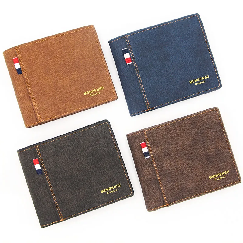 

MenBense Frosted Short Big Volume Wallets Leather Men, Four colors