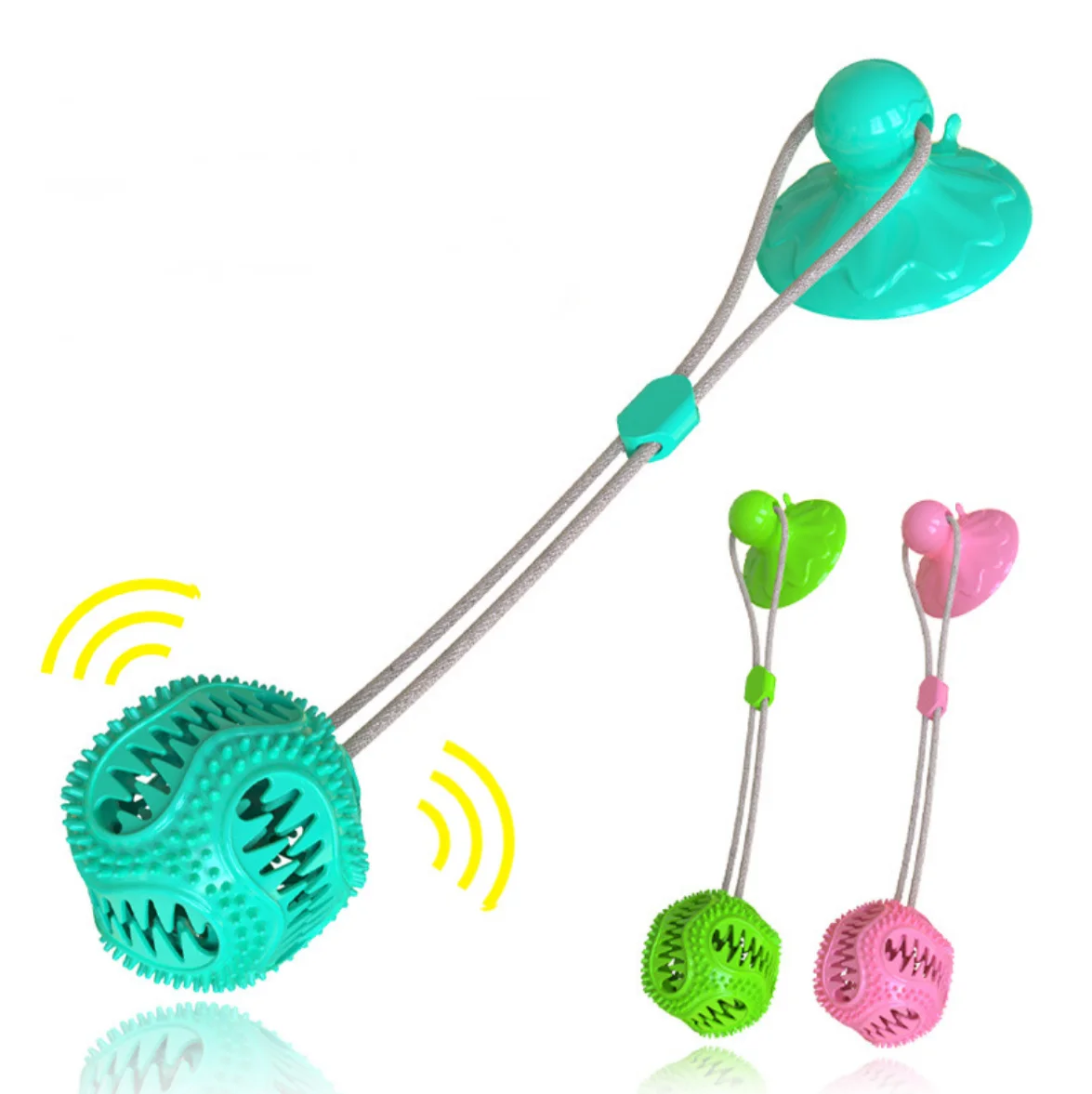 

The Molar Combination Training Cleans Teeth Indestructible Dog Chew Toy, Lake blue pink green