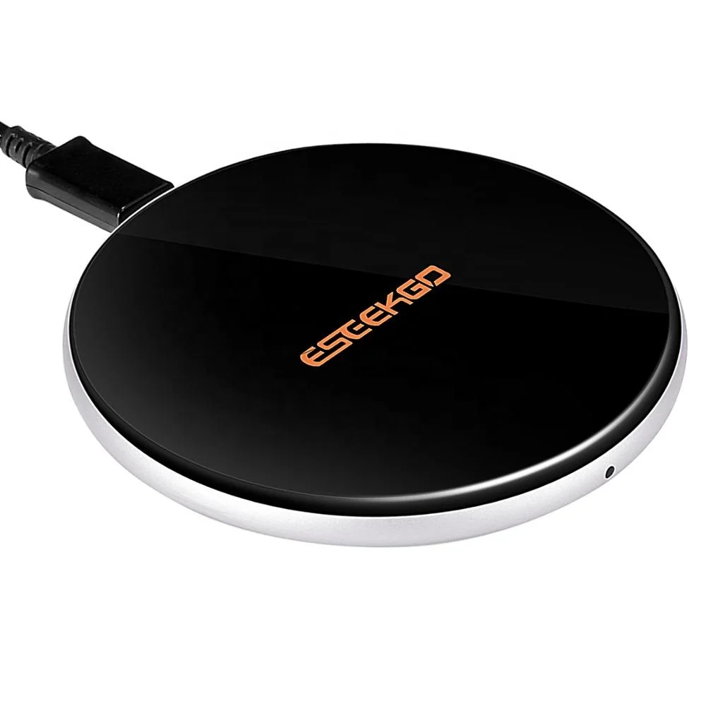 

Eseekgo QI Universal Wireless Charging Pad Mobile Phone Fast Charging Portable Wireless Charger For iPhone Samsung, Black