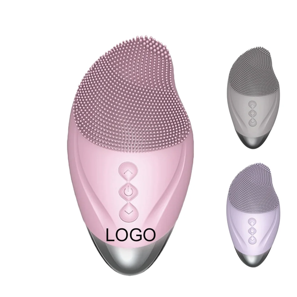 

2021 New Silicone Face Cleaning Brush Waterproof Electronic Sonic Facial Cleansing Brush