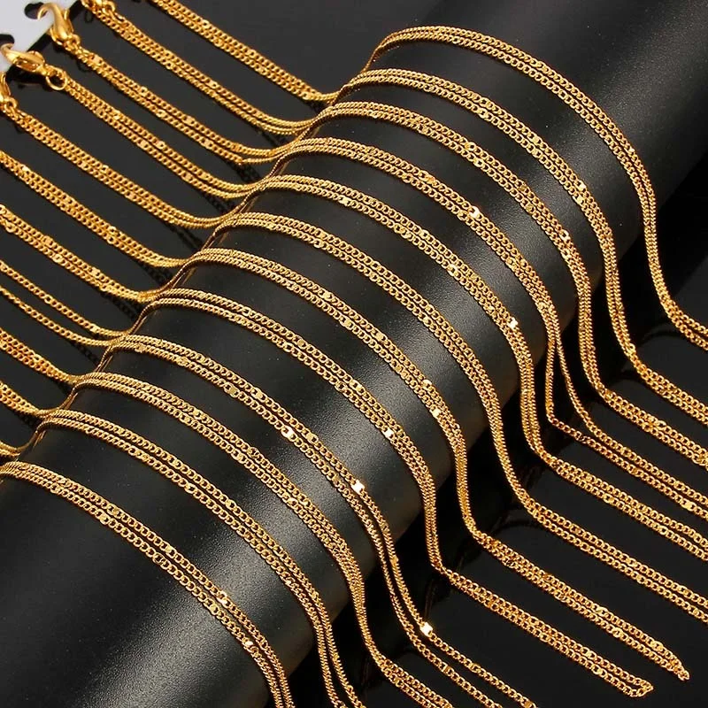 

Wholesale simple Gold and Silver link chain necklace for women jewelry Snake Chain Necklace for Necklace link