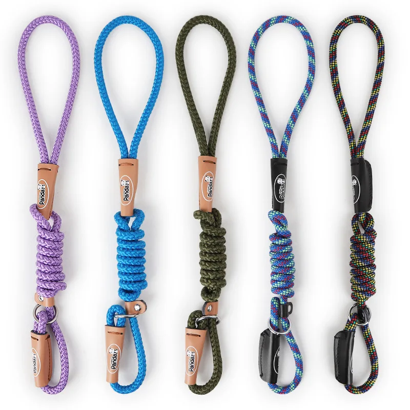 

Top Quality custom pet P chock lead slip leash dog training mountain climbing rope dog leash, Army green,blue,purple