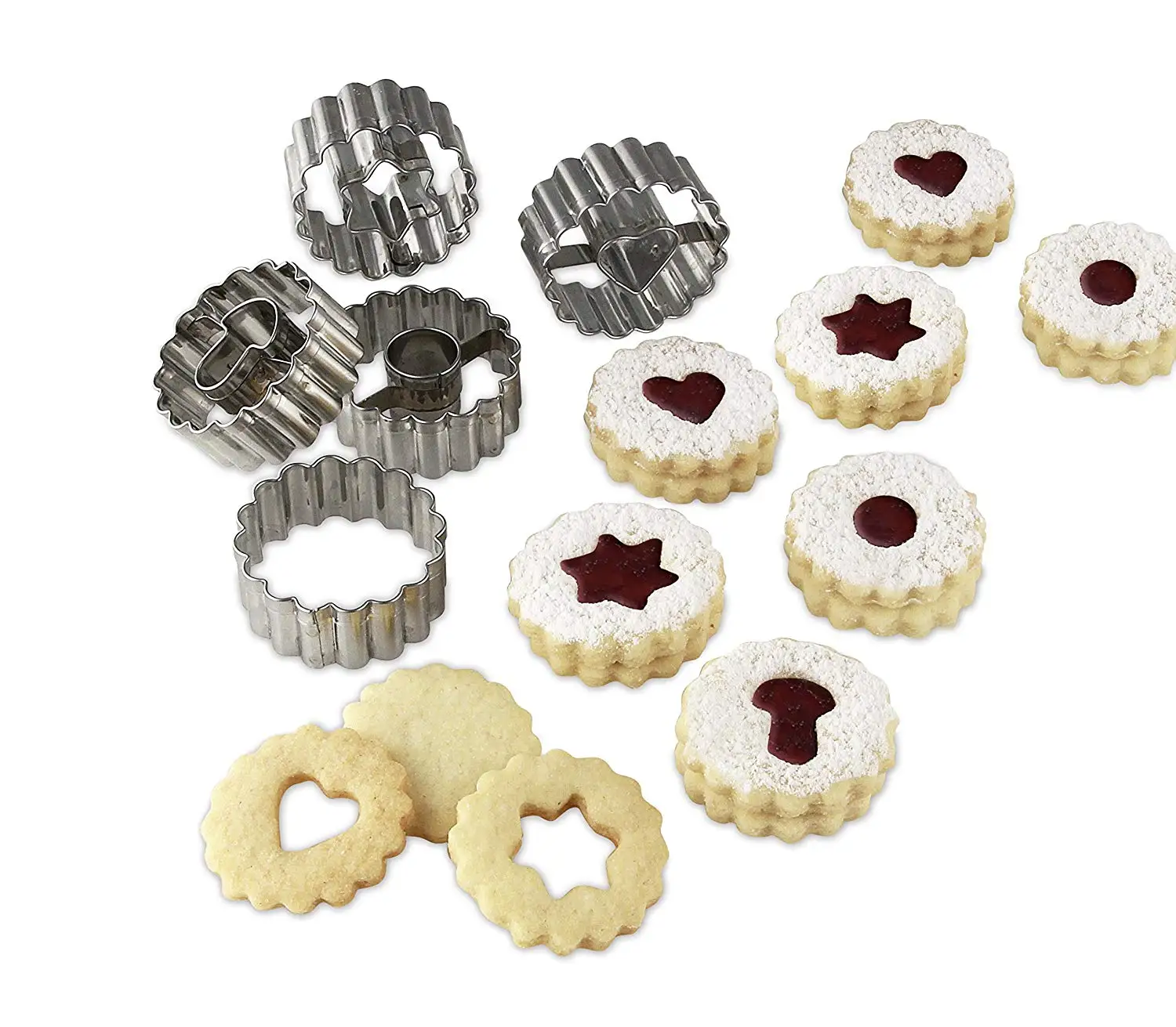 

Christmas Linzer Cookie Cutter stainless steel biscuit cookie press