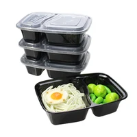 

Rectangle Leak Proof Bento Lunch Box Microwave 2 Compartment Disposable Plastic Food Container