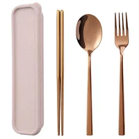 

Stainless Steel Travel Camping Cutlery Set Spoon And Fork Set In A Case
