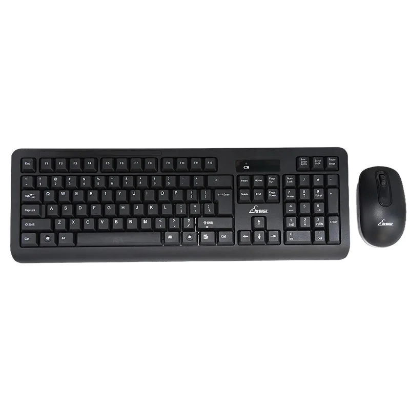 

JINMS RT300 Wireless Keyboard and Mouse Set Free Sample 2.4 GHz Wireless Optical Wireless Combo, Black