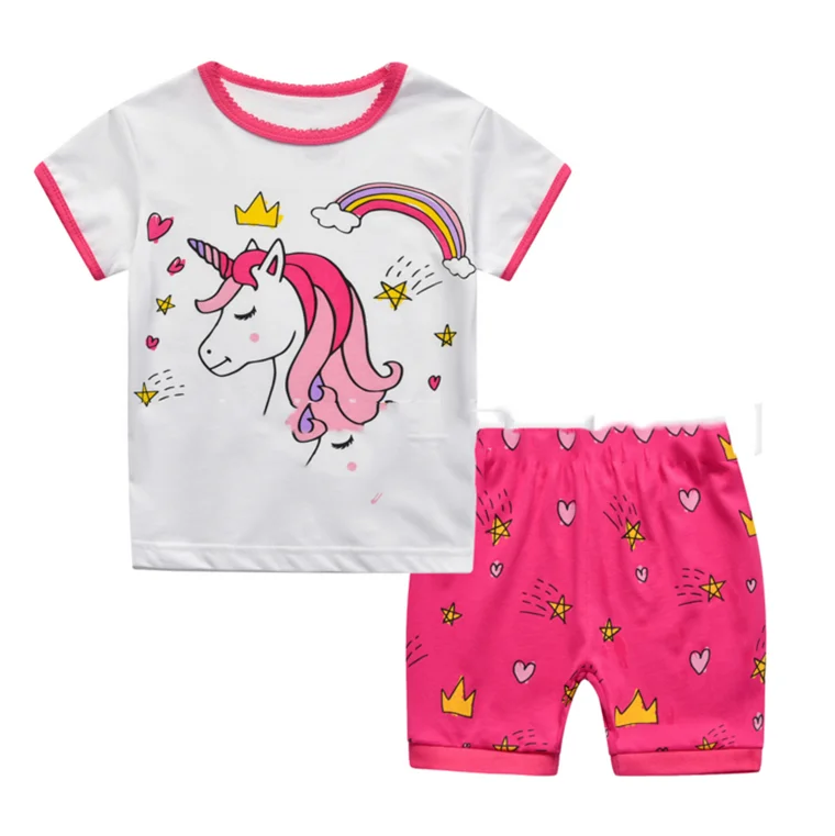 

Unicorn Amazon cross-border explosion models cotton short-sleeved shorts home service Unicorn short-sleeve shorts