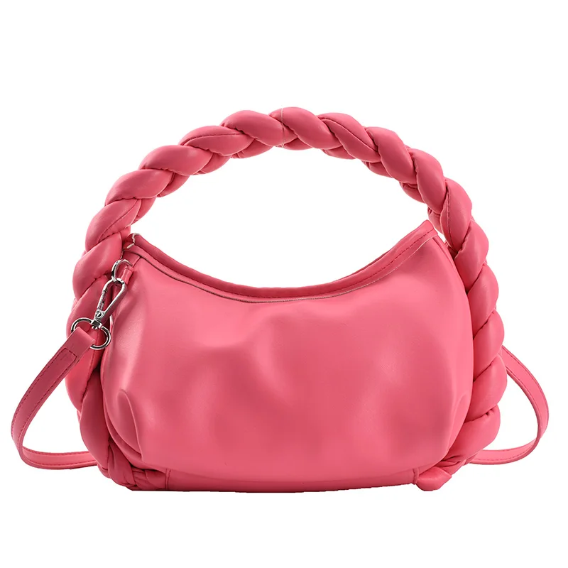 

Hot Sale Light Weight Leather Puffy Lining Nylon Luxury Designer Brand Leather Handbag Famous