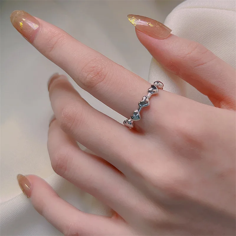 

Personalized PVD Gold Plated Stainless Steel Ring Adjustable Heart Shape Ring For Women