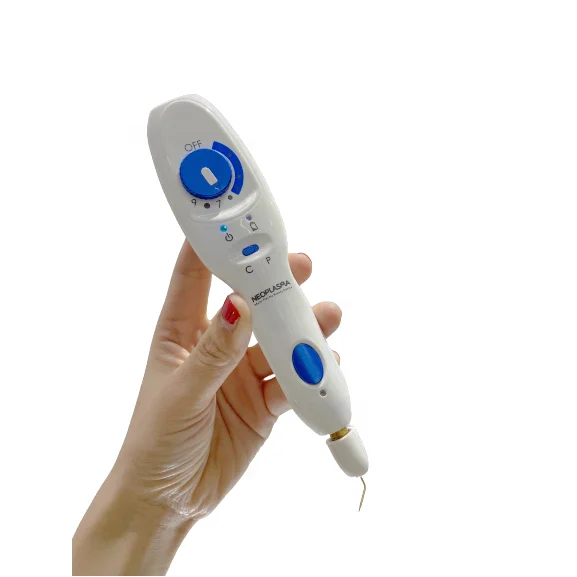 

Fibroblast plasma pen eyelid lift wrinkle removal skin tightening mole remover beauty machine, White