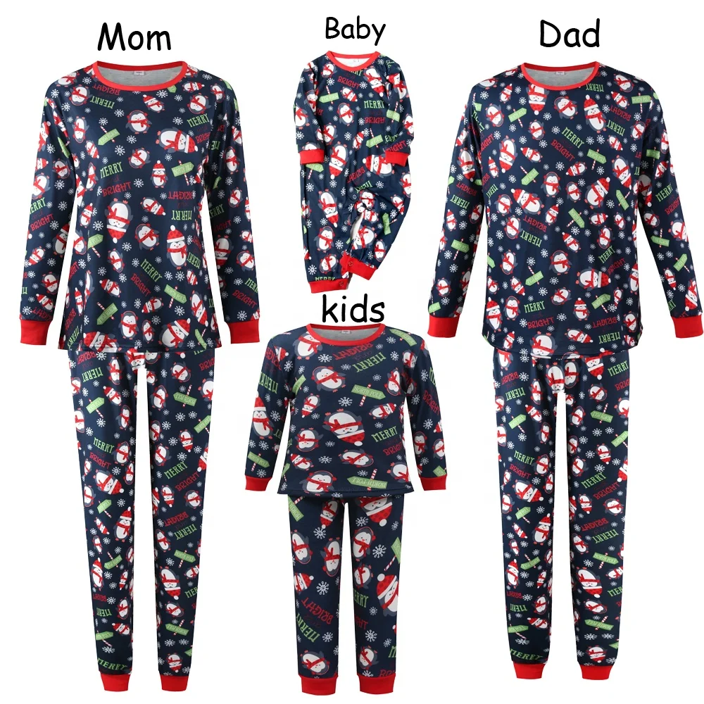 

wholesale women pyjamas baby children's sleepwear cotton kids custom print adult femme family christmas pajamas sets
