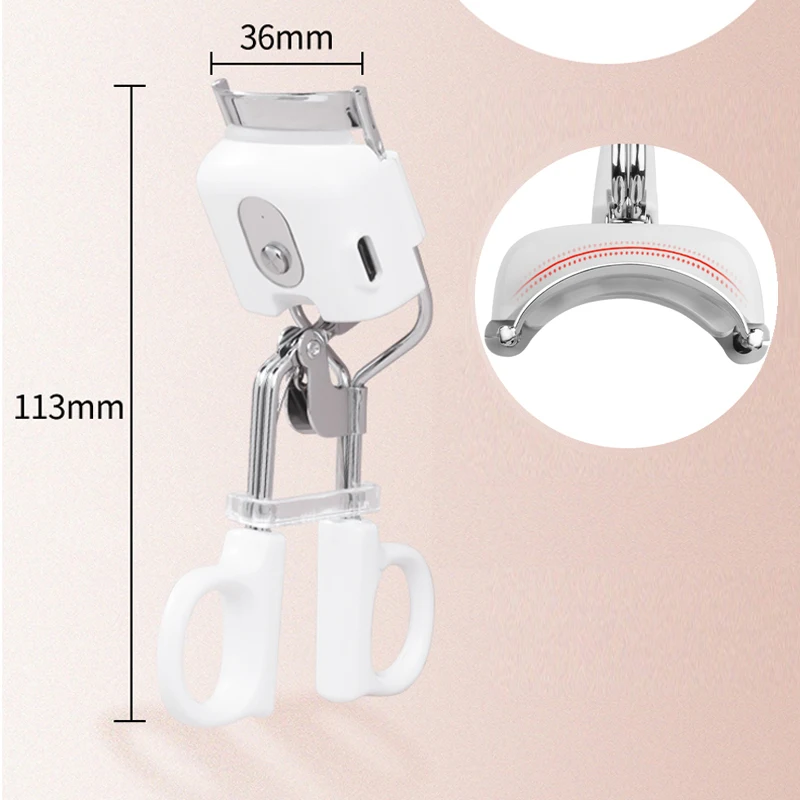 Stock USB Rechargeable Heated Eyelash Curlers Rapid Heat-up Temperature Control Safe Design Elevating Lashes Made Plastic