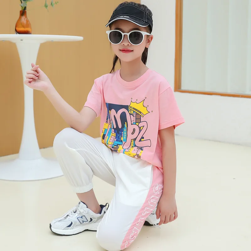 

New style latest girls clothing set summer clothes girl teen suit children clothing casual clothes for kids