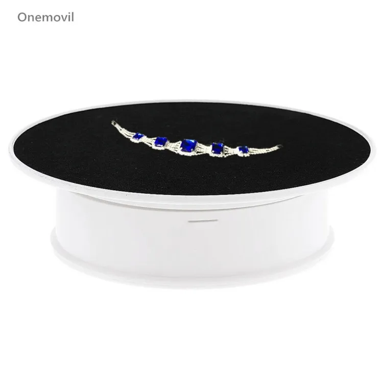 

Rotating Display Stand 20cm 360 Degree Electric Rotating Turntable Photography Drinks Display Stand Jewelry Display Stand, White black