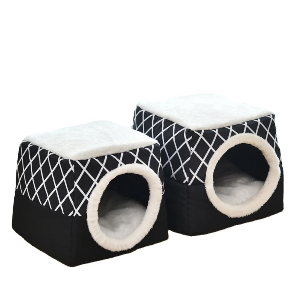 

Soft Cat Cave House for Pet Cozy Pet Bed Cats Dog Nest Kennel Sleeping Bag Mat Pad Tent Pets Winter Warm dog Beds