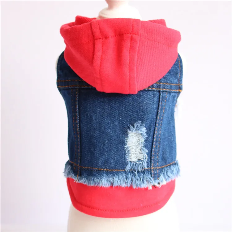 

Wholesale Pet dog clothes Dog denim vest jean coat dogs hoodies