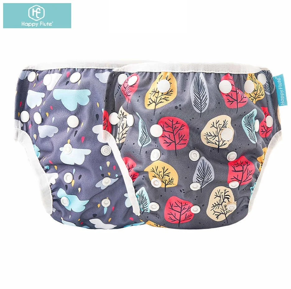 

Happyflute cloth swim diapers waterproof elastic cloth swim nappies for Baby Gift, Colorful