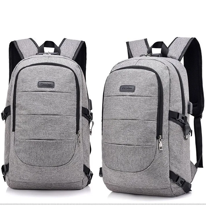 

Wholesale Oxford Backpack Men USB Charging Travel Casual Large Capacity Zipper Business Shoulder Bag Laptop Rucksack, Purple,black,grey,blue