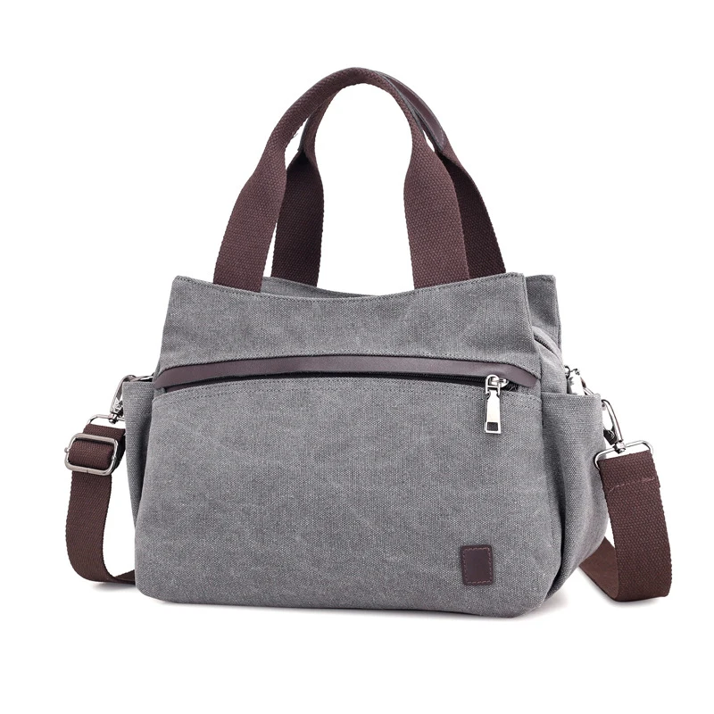 

2021 new fashion canvas travel single-shoulder messenger bag, Grey/purple/coffee/blue or customized