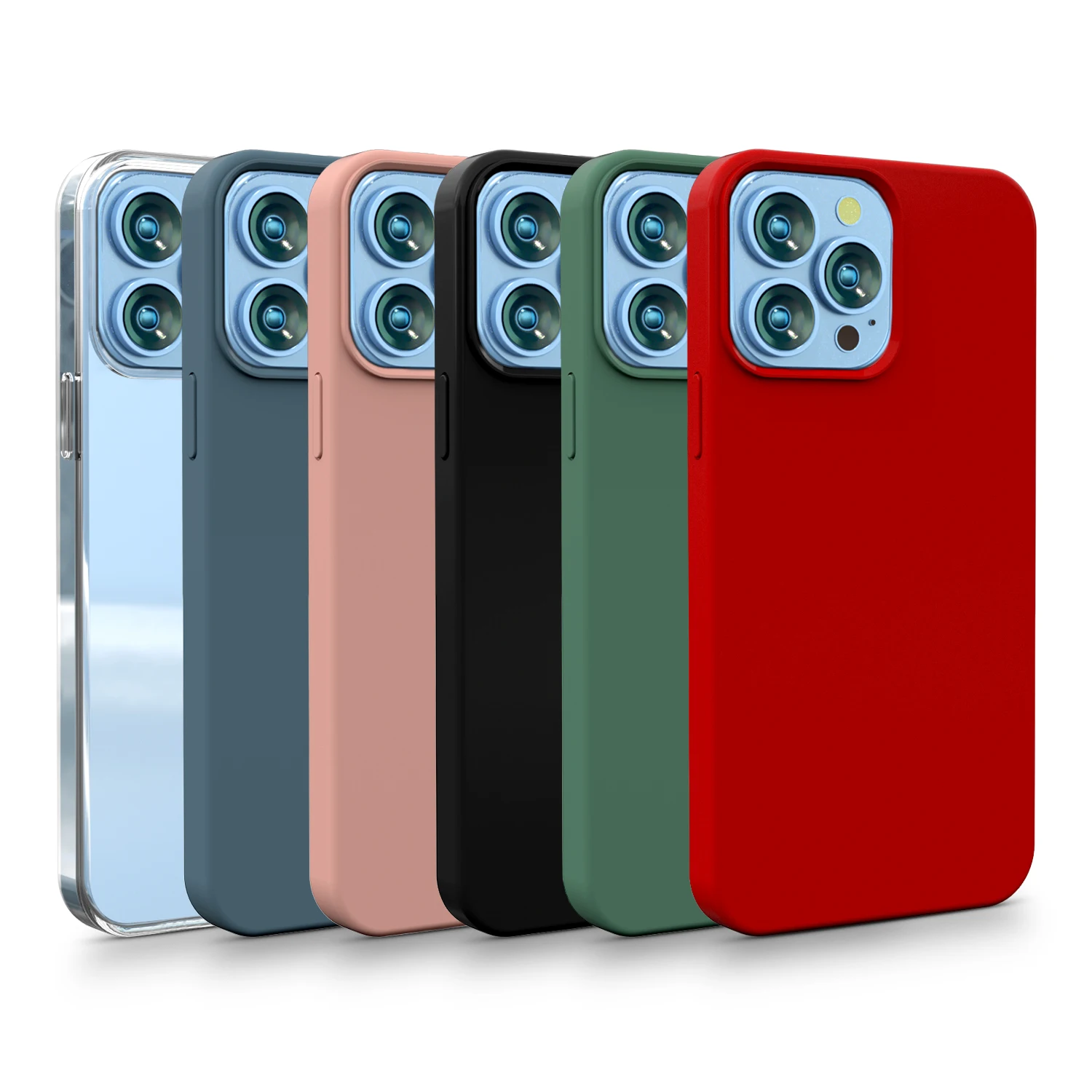 

High Quality Soft Liquid Silicone Rubber For Iphone 13 Pro Max Phone Case With Original Logo Tpu Mobile Phone 12 Cover Bag, Blue, alfalfa, black, pink, clear, red,customizable