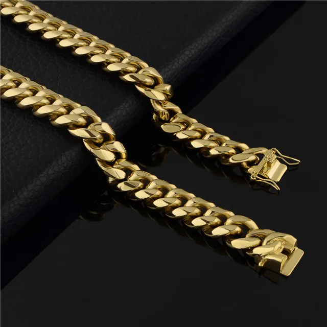 Miami Jewelry Wholesale Dubai Gold Cuban Link Chain Jewelry Sets Buy