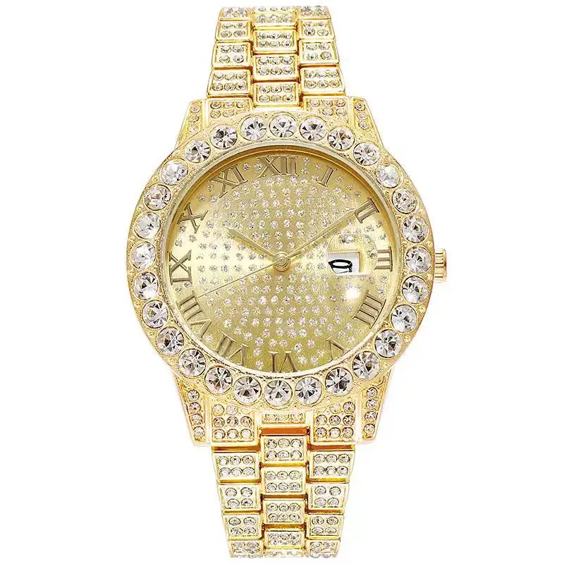 

New Fashion Luxury Hip Hop Full Diamond Men Watch Hot Style Women Watches Manufacturers Direct, Picture