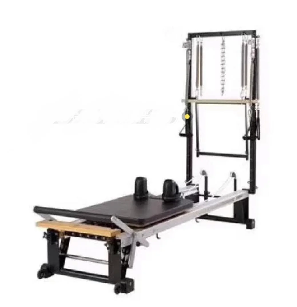 

Pilates machine functional trainer Yoga Pilates aluminium reformer with half trapeze, Optional