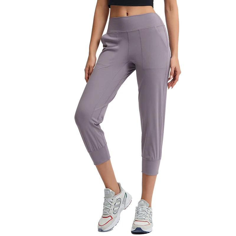 

Wholesale womens joggers 2 piece crop top two piece pants, black crop pants, Workout yoga pants