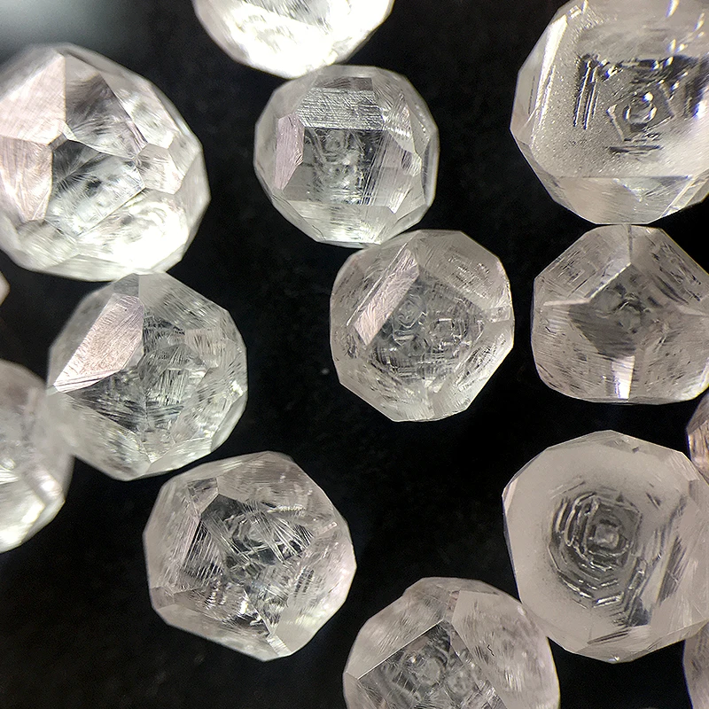 

Wholesale uncut rough White diamond price per carat HPHT/CVD big size synthetic rough diamond, Def white