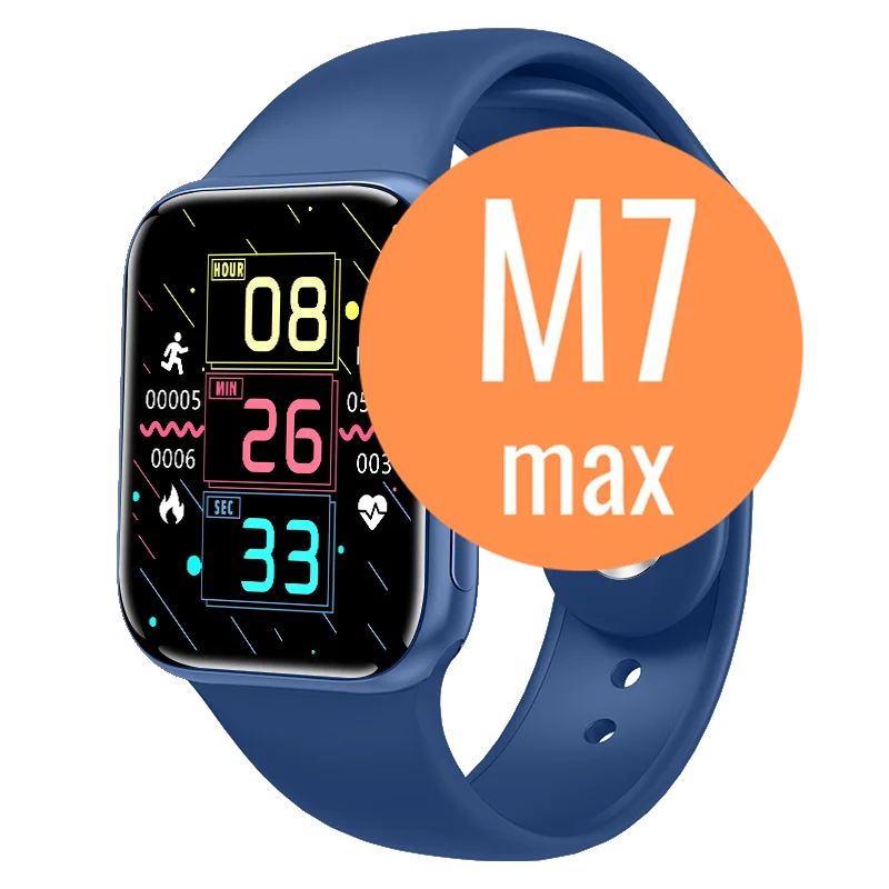 

2022 new reloj full screen m7 max smart watch m7max large big screen smart watches with bt calling function