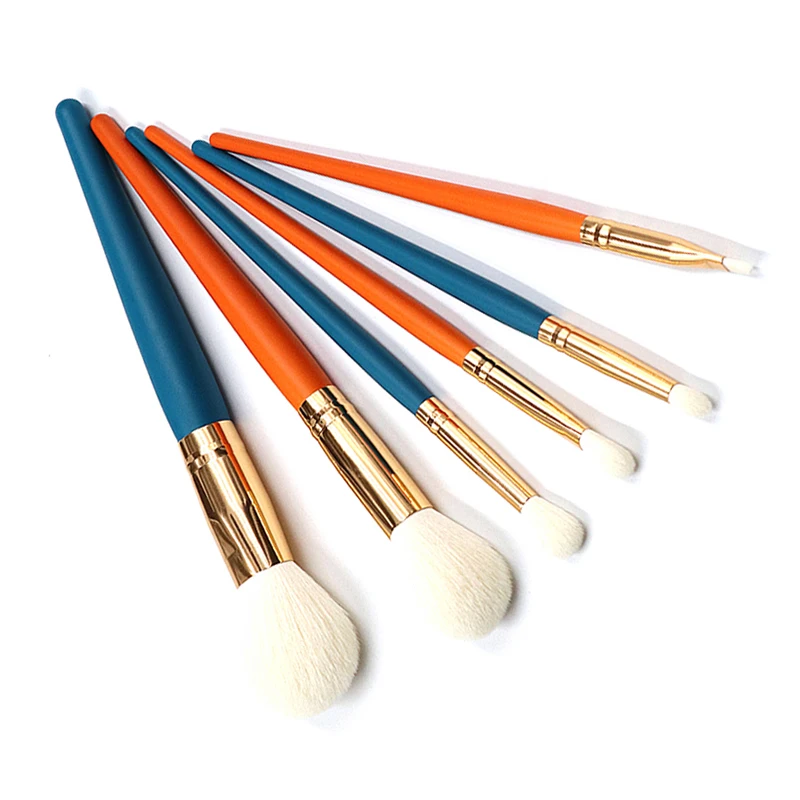 

Beautydom Makeup Brush Sets 6Pcs Makeup Kits Wood Handle Edge Brush With Logo 2022 New Arrivals Factory Oem Make Up Brush Set, Customized color