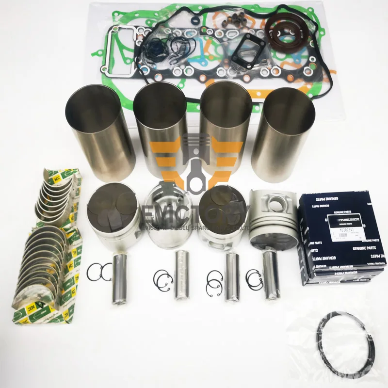 

For MITSUBISHI 4M40T 4M40 rebuild kit piston ring cylinder liner gasket bearing