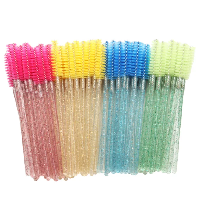 

China Factory Wholesale Lash Brush Beauty Tools Eyelashes Brush Disposable Crystal Rod Lashes Brush, Many as pic show