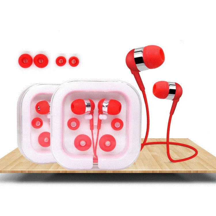 

Hot selling customized logo wired earbuds with plastic box for promotion advertising gift giveaways