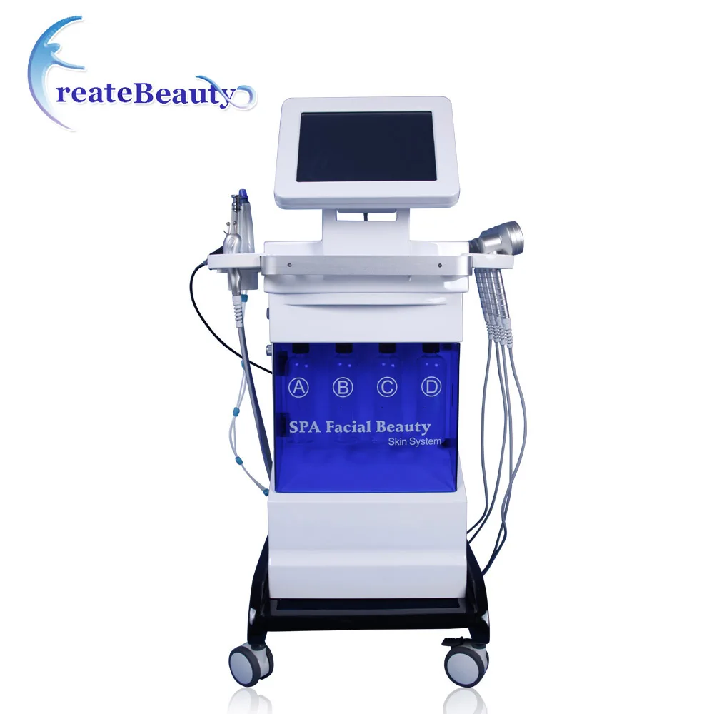 

Spa use Oxygen jet skin care system/vertical jet peel water oxygen therapy facial machine hydra dermabrasion machine for skin, White