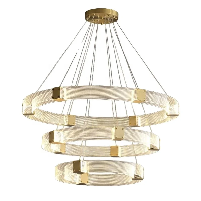 

2021modern circle pendant lamp led light living room luxury creative crystal chandelier lighting