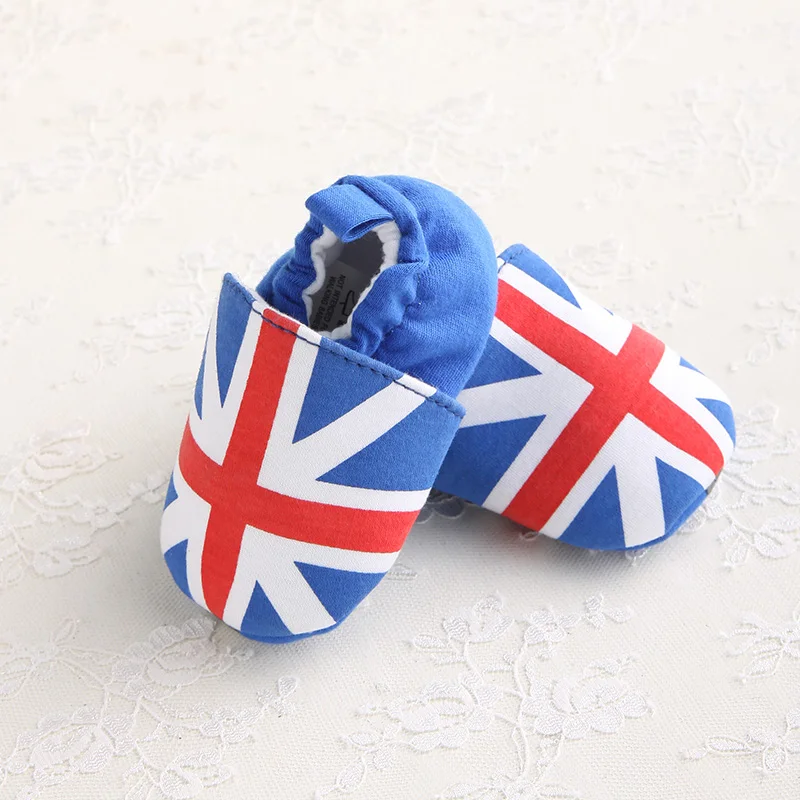

Spring and autumn baby walking shoes soft-soled Baby British flag boy walking shoes casual walker shoes, Blue