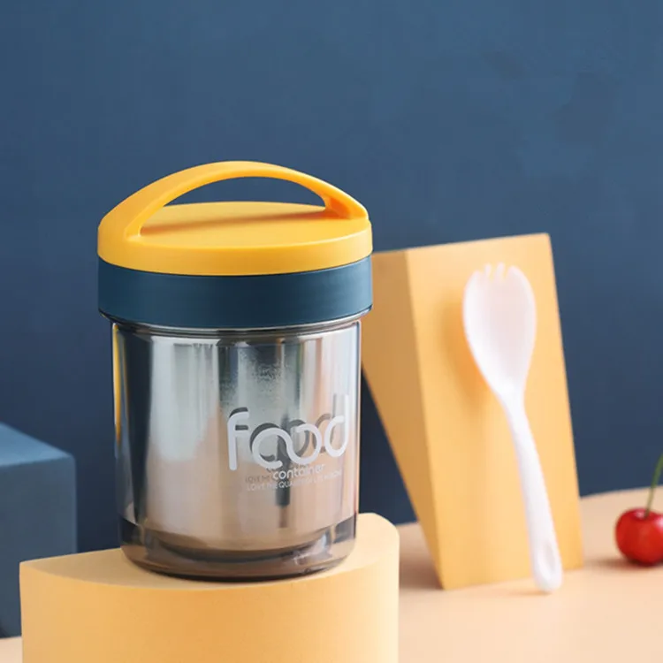 

Double Wall Insulated Stainless Steel Soup Cup Food Flask Student Breakfast Cup Working Milk Lunch Box Food Container, Blue,red, green/custom color