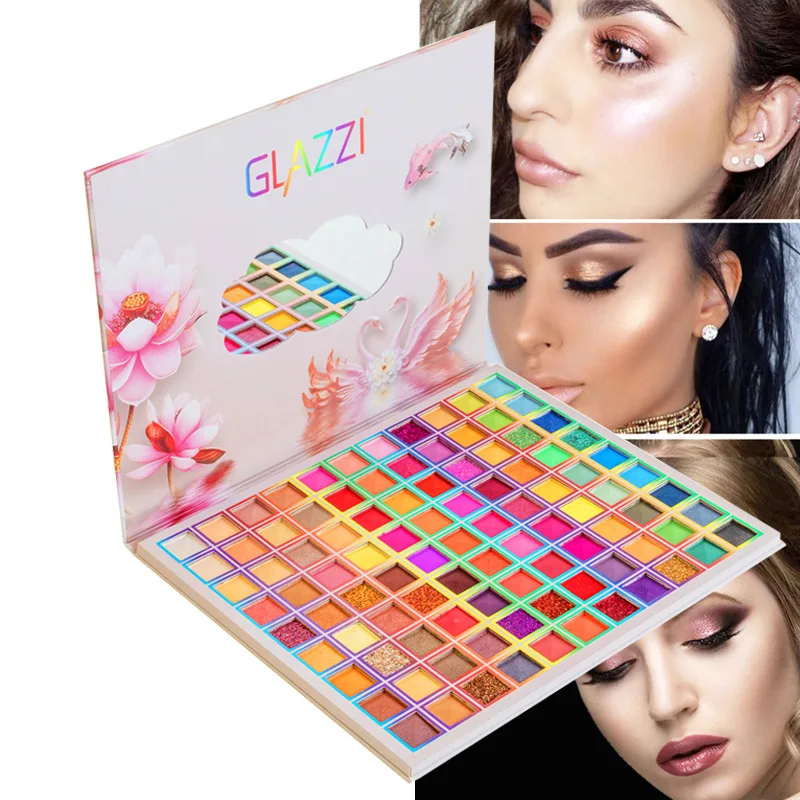 

99 color eyeshadows pearlescent matte glitter powder sequins easy to color makeup artist special eye shadow palette