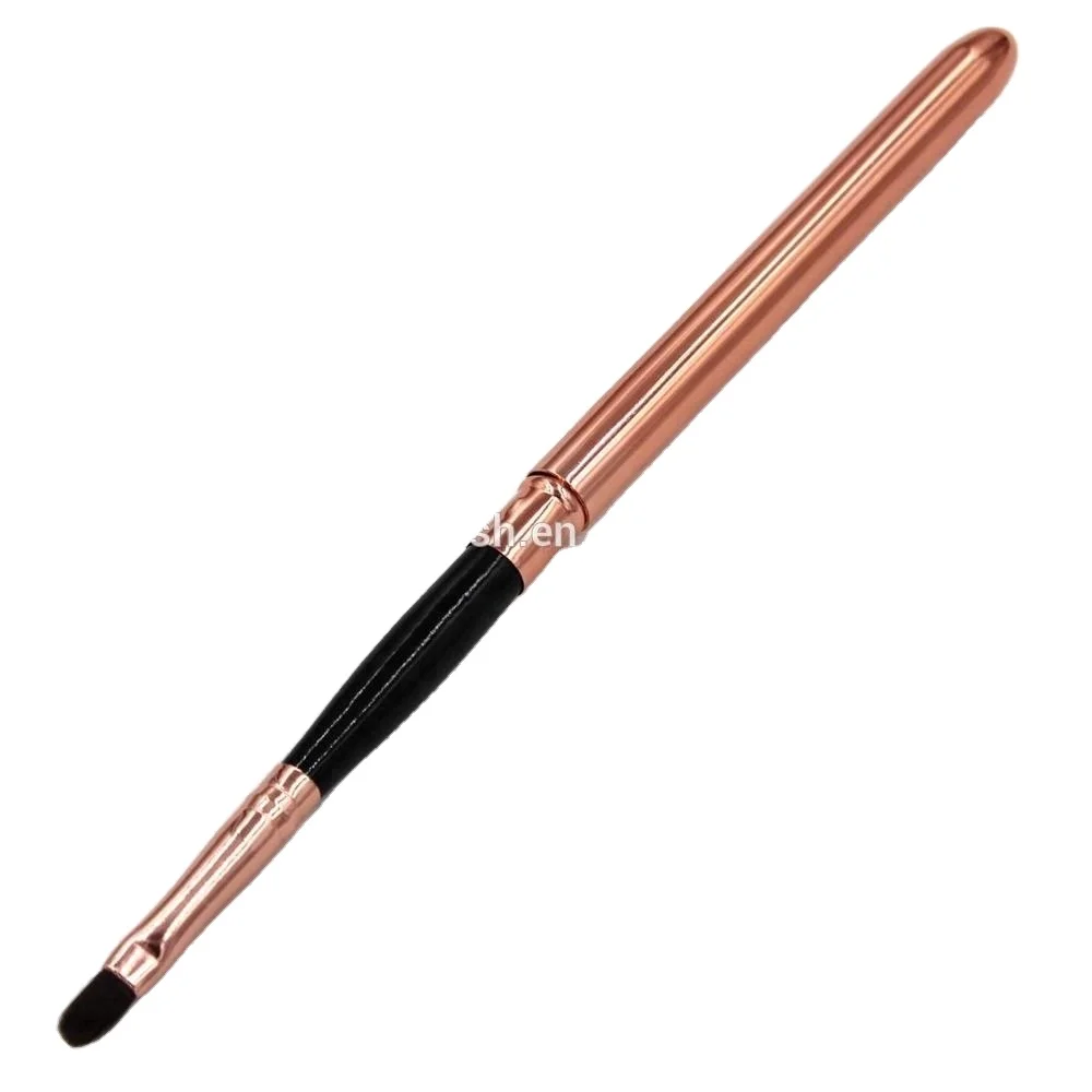 

Face Use and Angular Brush Style Hot Selling Vanson Makeup Tool Rose Gold Color Retractable Lip Makeup Brush