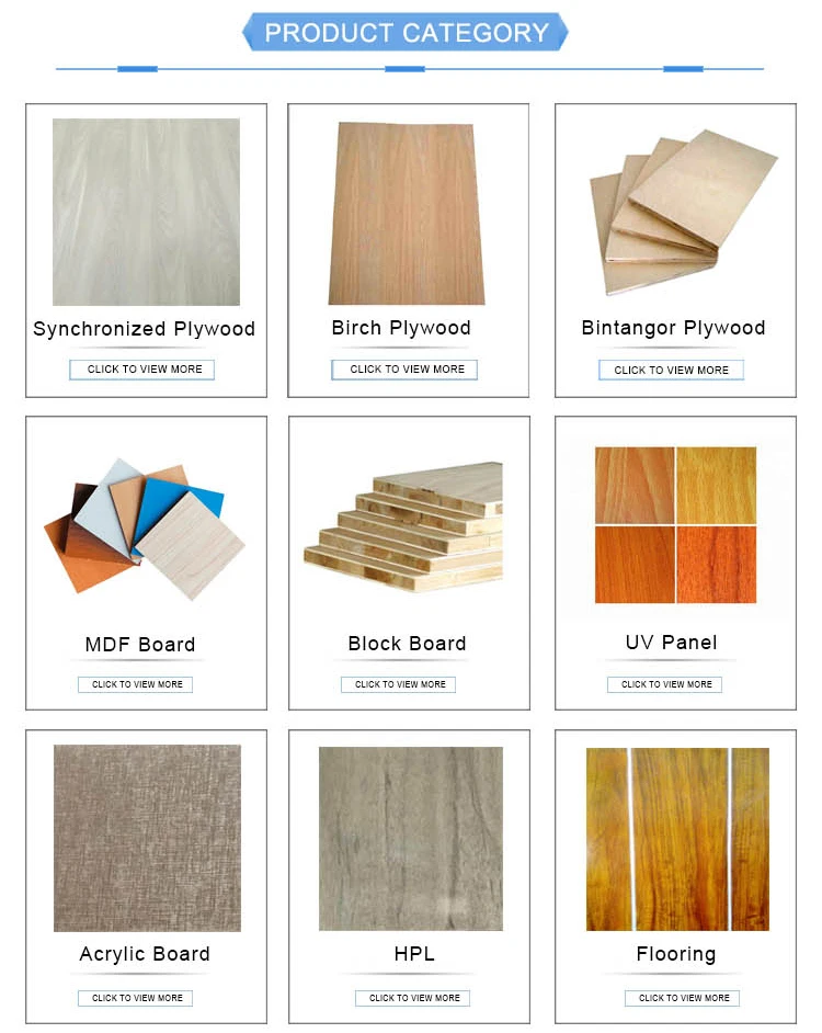 Professional supplier coated hardwood melamine PVC plywood