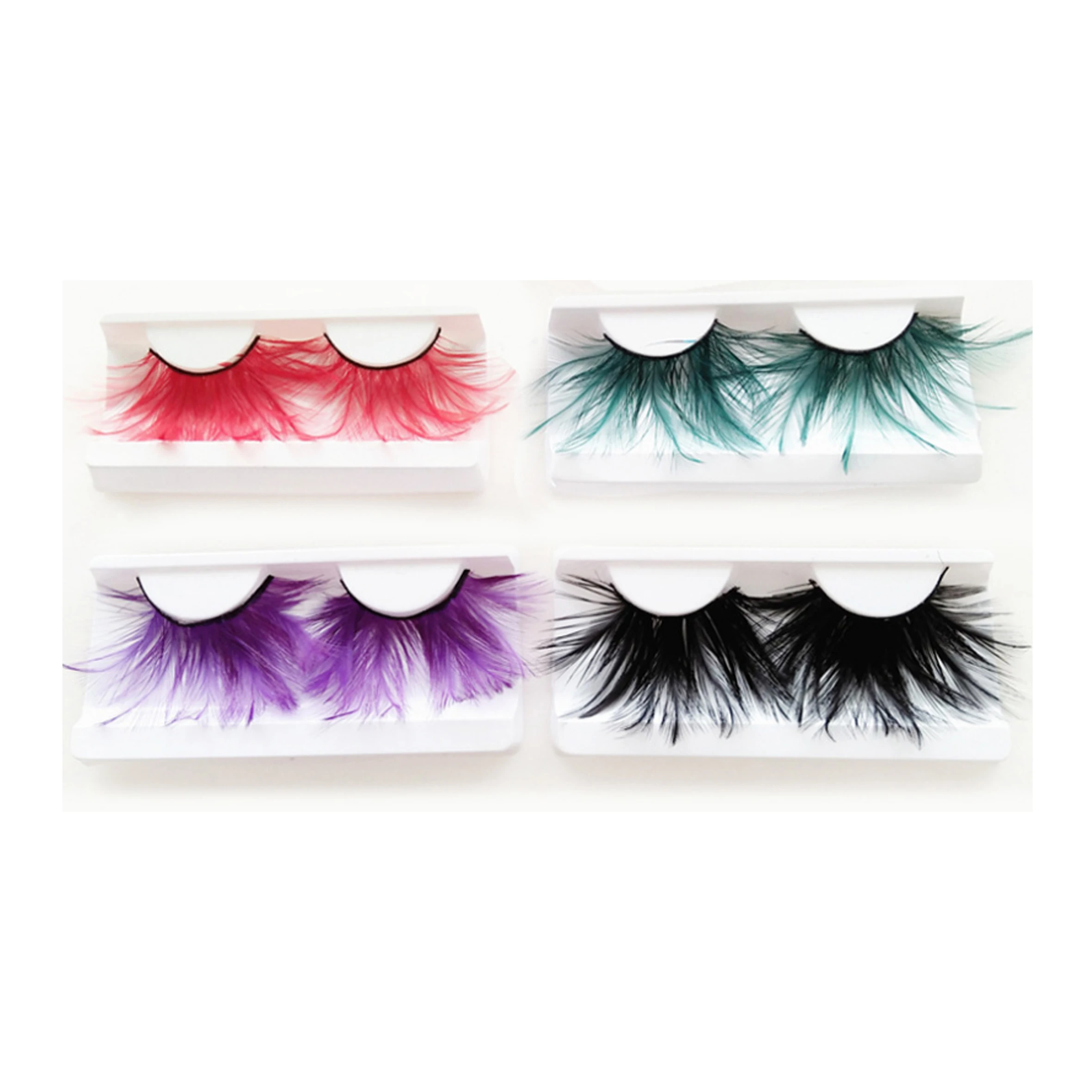 

2021 new arrivals 25mm color eyelashes new york fair and lovely color mink eyelashes vendor, Black color