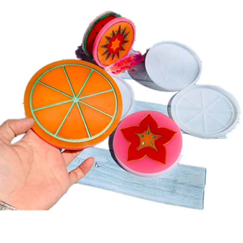 

1031 Home Decoration DIY Crystal Epoxy Round Coffee Cup Mat Silicone Mold Water Cup Insulation Pad Shiny Resin Mold, White