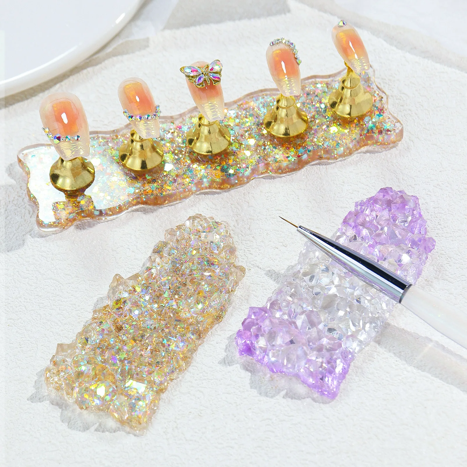 

Manicure Photo Props Nail Tips Practice Pen Holder Nail Palette Display Board Nail Supplies Tools