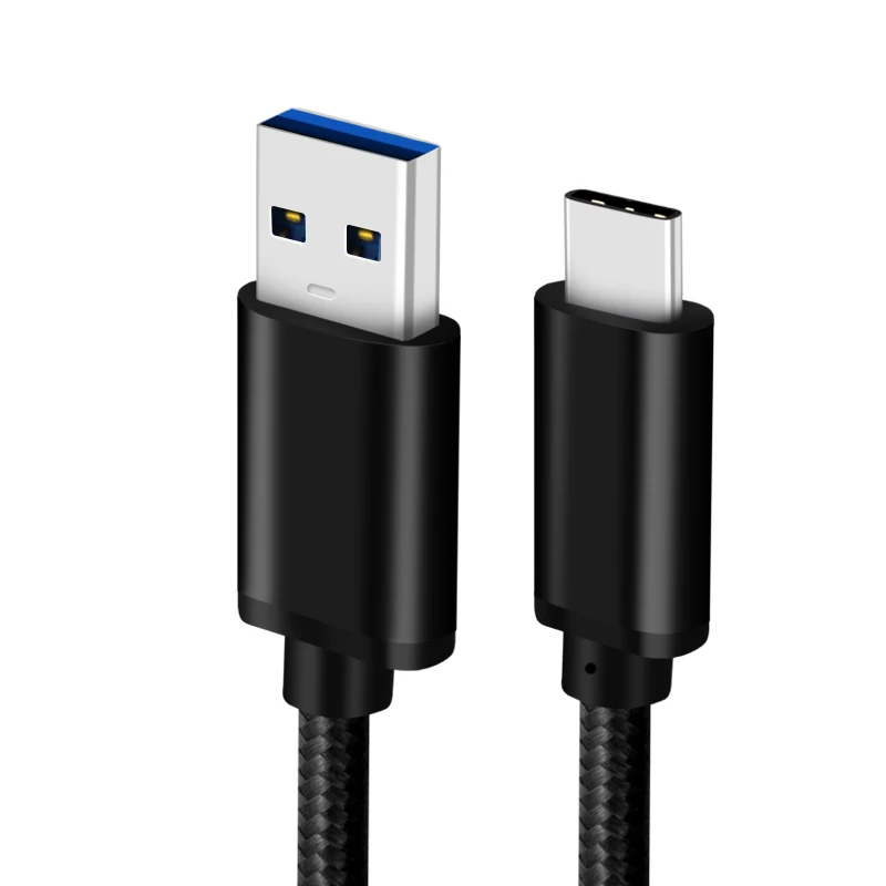 

QC3.0 braid cable usb to type c data transfer cable 5Gbps high speed Phone charger usb cable, Black,white or others