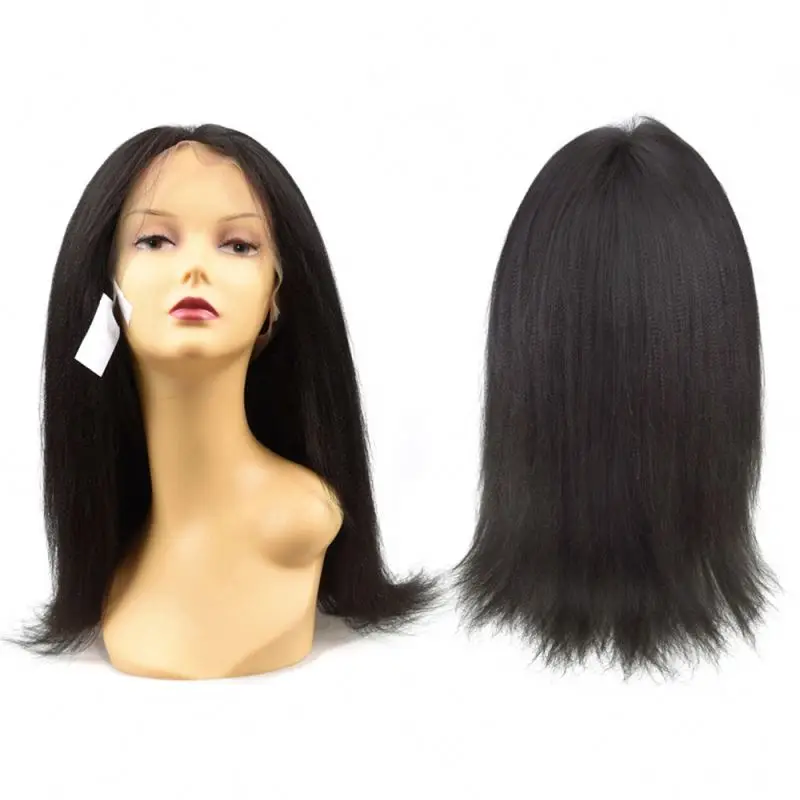 

Wholesale Unprocessed Natural Glueless Curly Human Hair Full Lace Wig For Black Women