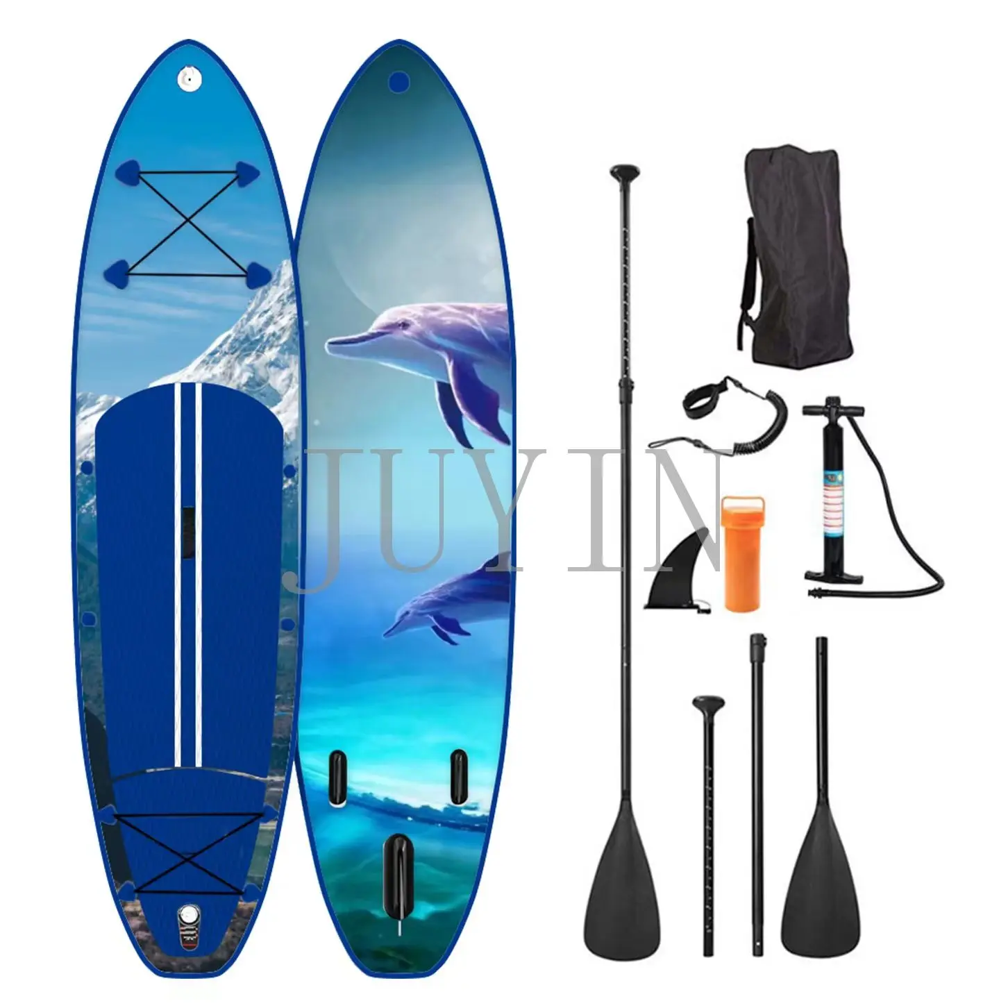 

JUYIN Spot Support Custom Inflatable Stand Up Wakeboard Portable EVA and PVC Surfboard, Picture color