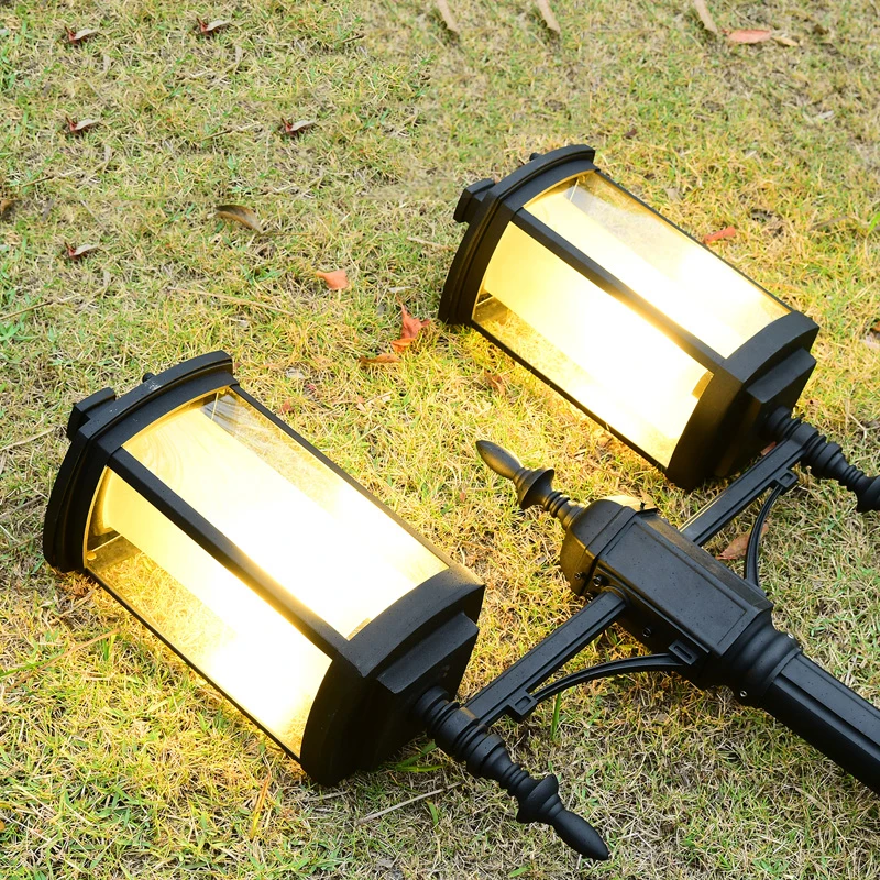 European Style Outdoor Solar garden stone main Gate Post Led Pillar Light decoration IP65 CE ROHS Certificate