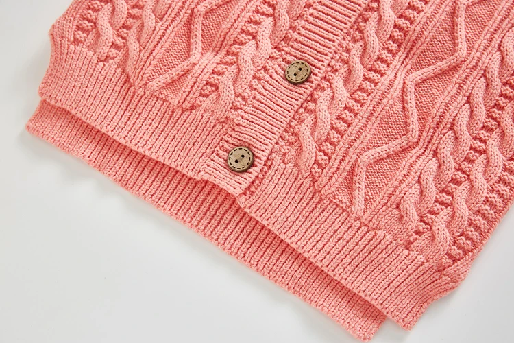 
Cotton knitted white baby boy girl sweater cardigan 